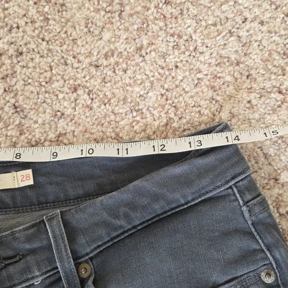 Levis Classic Straight leg Gray Denim Jeans, 28 (6M) - Picture 6 of 8